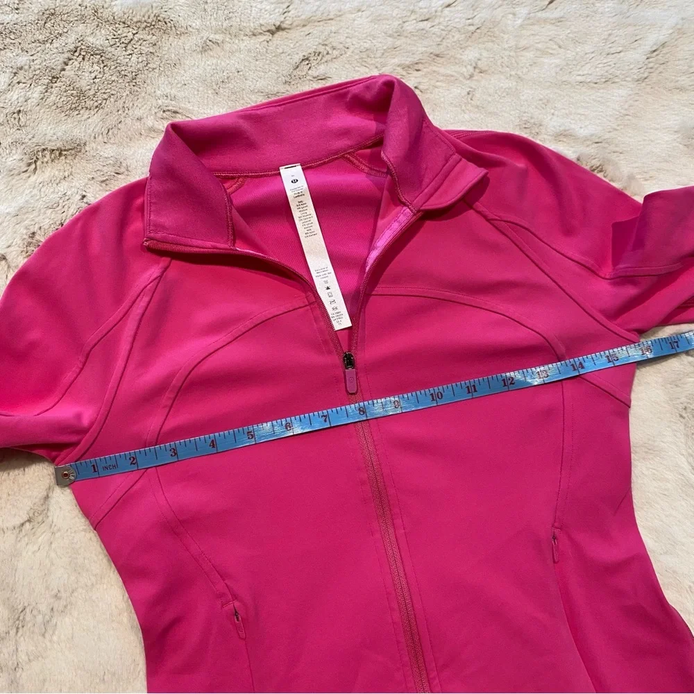 (6) Lululemon Cropped Define Jacket Nulu Sonic Pink Small Crop - Picture 7 of 14